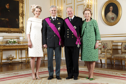 Famille Royale Belge Phillippe, Mathilde, Albert II et Paola