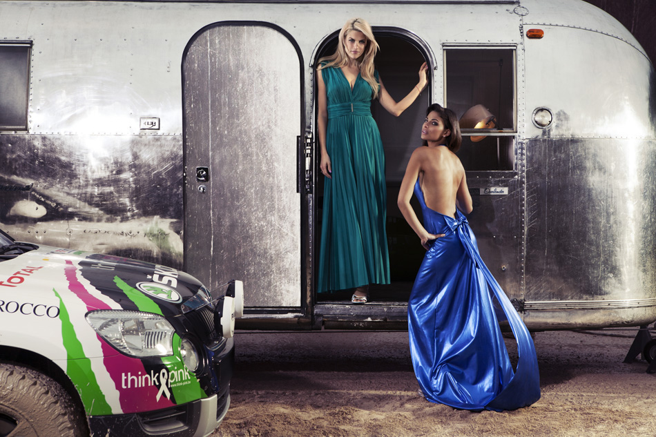 Photos des deux ex Miss Belgique Tatiana Silva et Tanja Dexters pour Skoda à l'occasion du Rallye des Gazelles 2013.