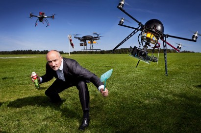 Jean-Louis Lahaye, l'animateur de la RTBF avec ses drônes.