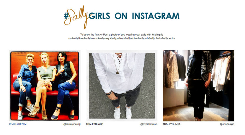 Compte instagram pour la collection des pantalons Sally de ba&sh sallygirls