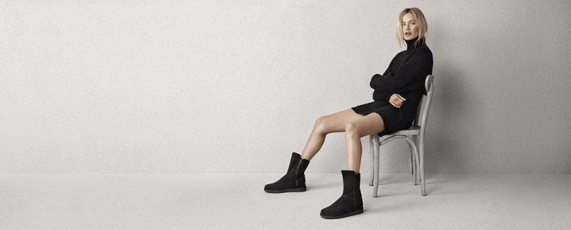 La nouvelle collection 2015 des chaussures UGG Australia Classic Luxe avec la Top-Modèle Carolyn Murphy