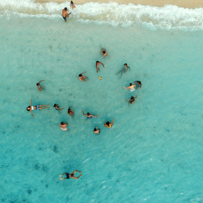 Vue de la plage du Morne à l'île Maurice avec le drone DJI Phantom 3 Professional