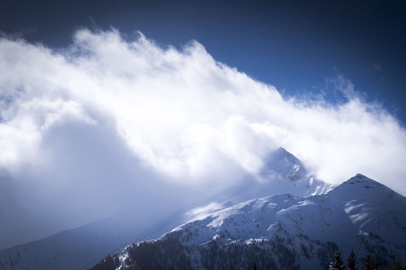 Les montagnes du massif de l’Écrin dans les Hautes-Alpes à partir de la station d'Orcières Merlette 1850