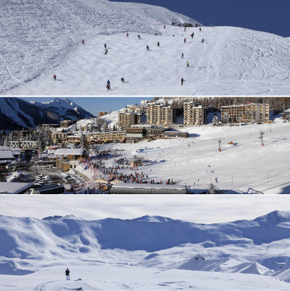 La station de ski d'Orcières Merlette 1850 ses pistes et le massif de l’Écrin