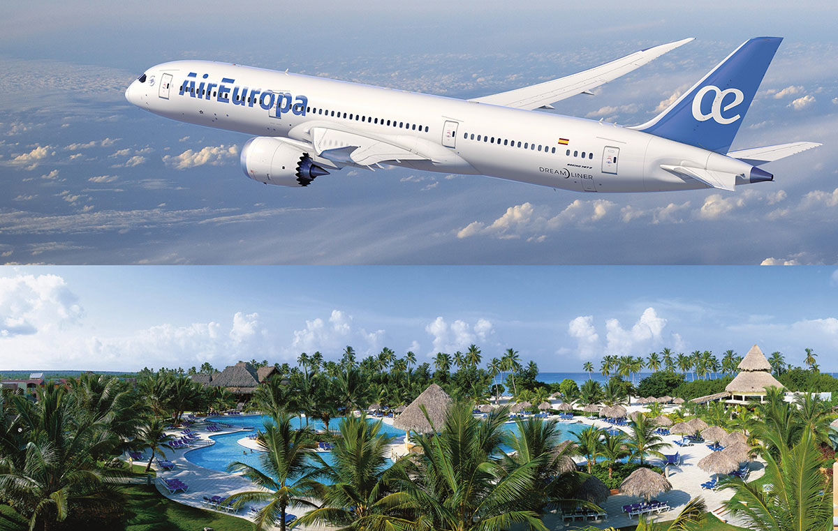 Boeing 787 Dreamliner d'Air Europa et Hôtel Be Live Collection Canoa La Romana