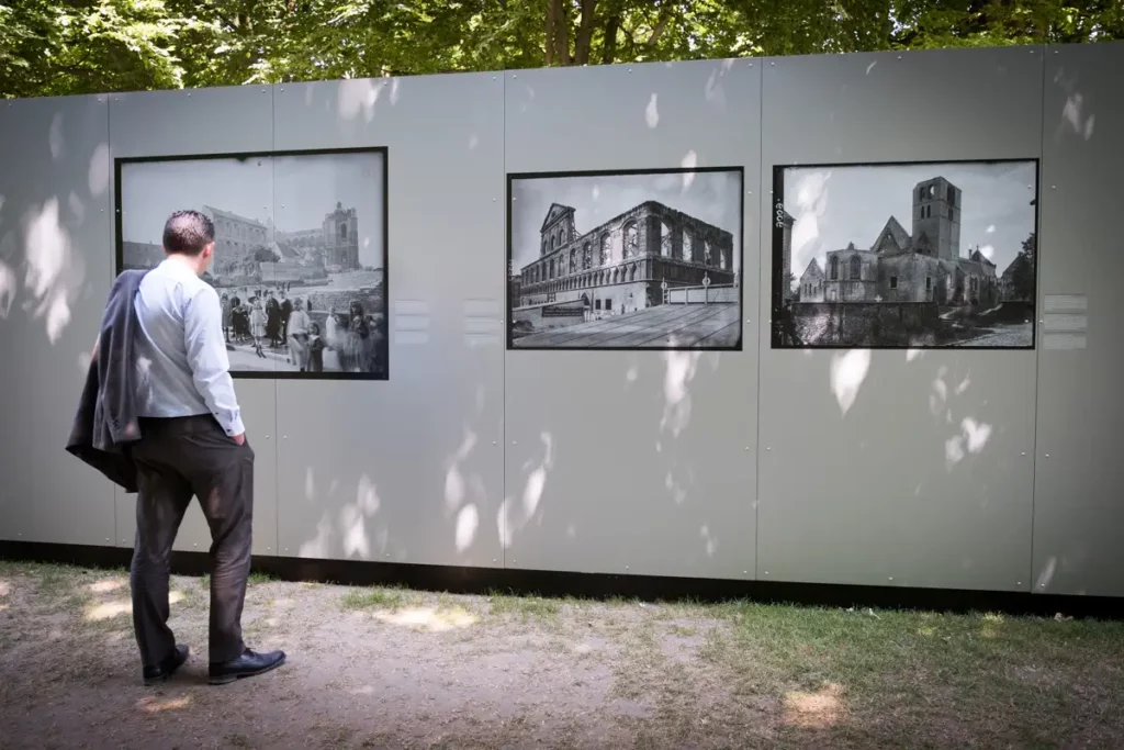 Détail d'un monument historique belge issu des archives de l'IRPA (1917-1918).