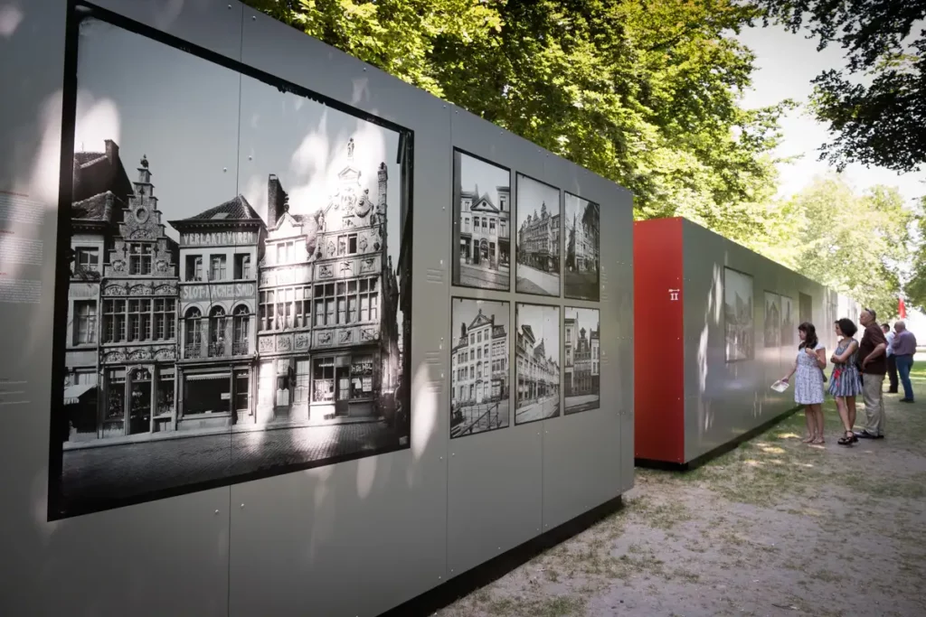Détail d'un monument historique belge issu des archives de l'IRPA (1917-1918).